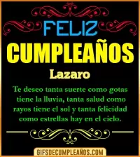 Frases de Cumpleaños Lazaro